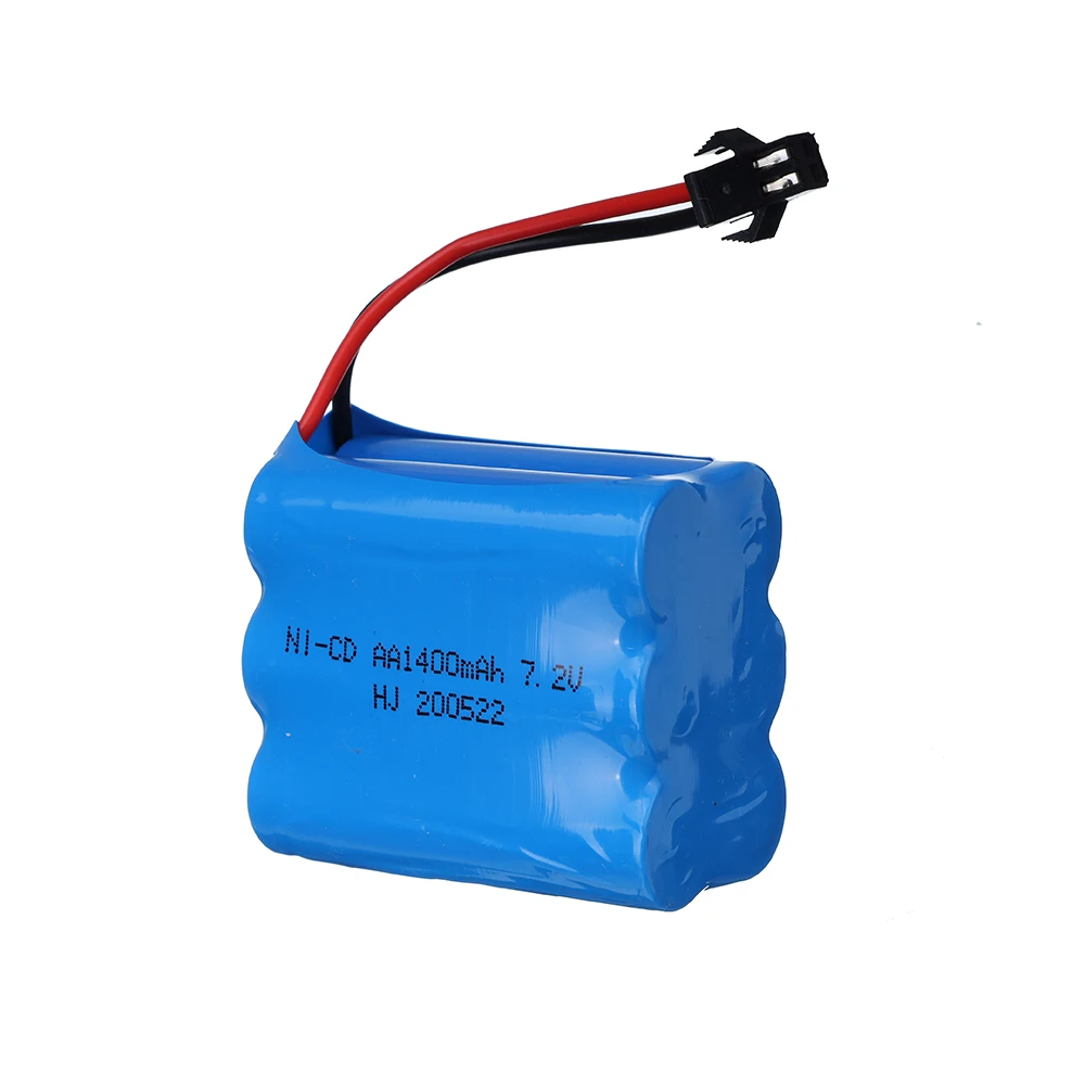 ปลั๊กแบตเตอรี่ Ni-Cd 7.2V 1400mAh สำหรับของเล่น RC ถังรถบรรทุกหุ่นยนต์ AA 7.2V แพ็คแบตเตอรี่แบบชาร์จไฟได้สำหรับเรือ RC