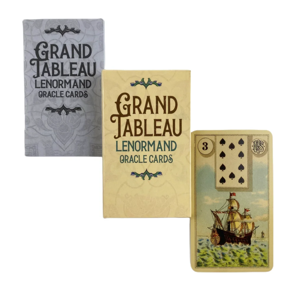 Grand Tableau Lenormand Oracle Cards Game Fortune-telling Divination Visions Edition Messages Board Deck With Paper Guidebook