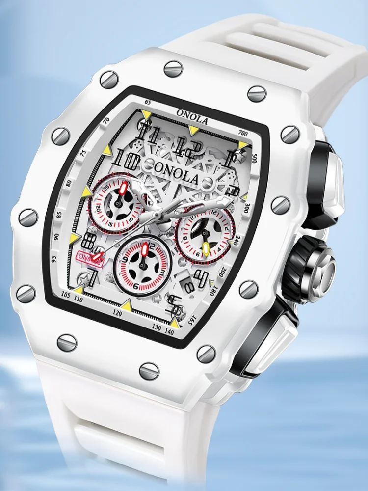 ONOLA 6826W orologio sportivo da uomo in silicone originale di fabbrica calendario multifunzionale orologio al quarzo impermeabile orologi da uomo