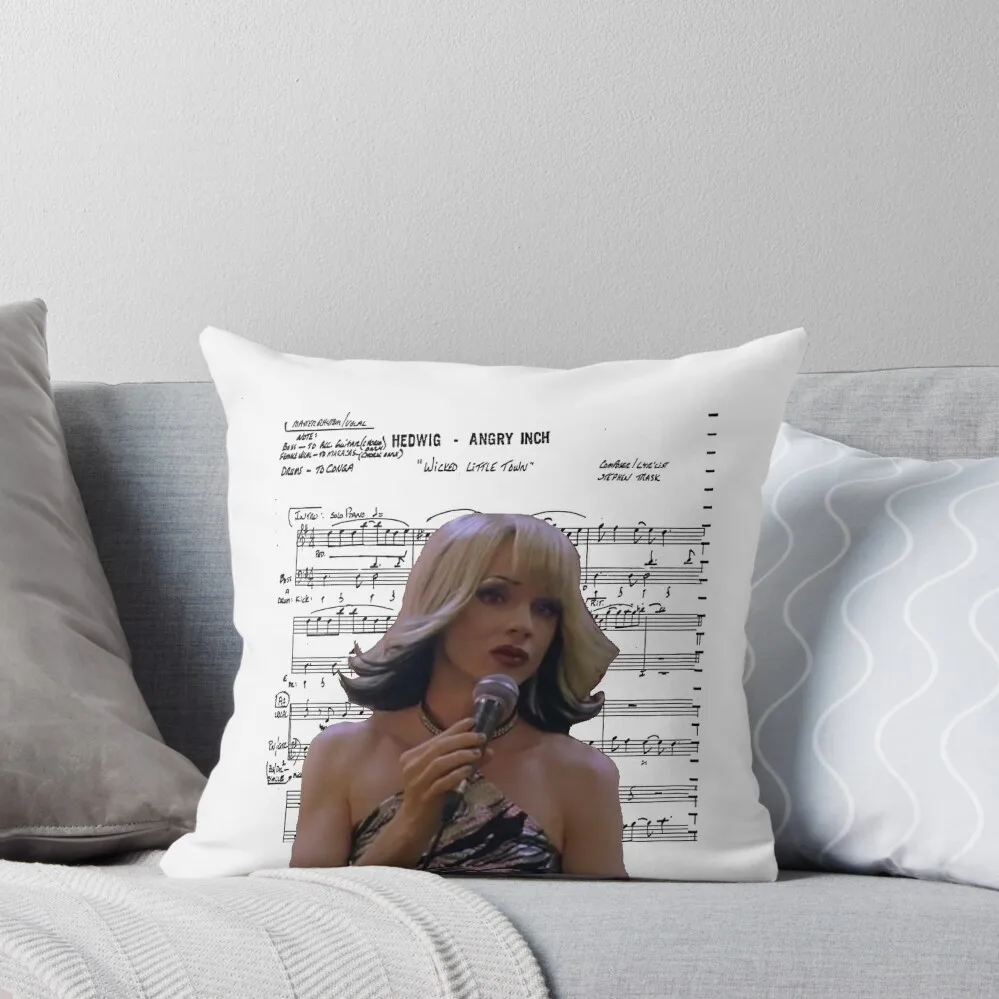 Wicked Little Town ~ Hedwig and the Angry Inch ~ Sheet Music Collection Throw Pillow Cushion Child pillow