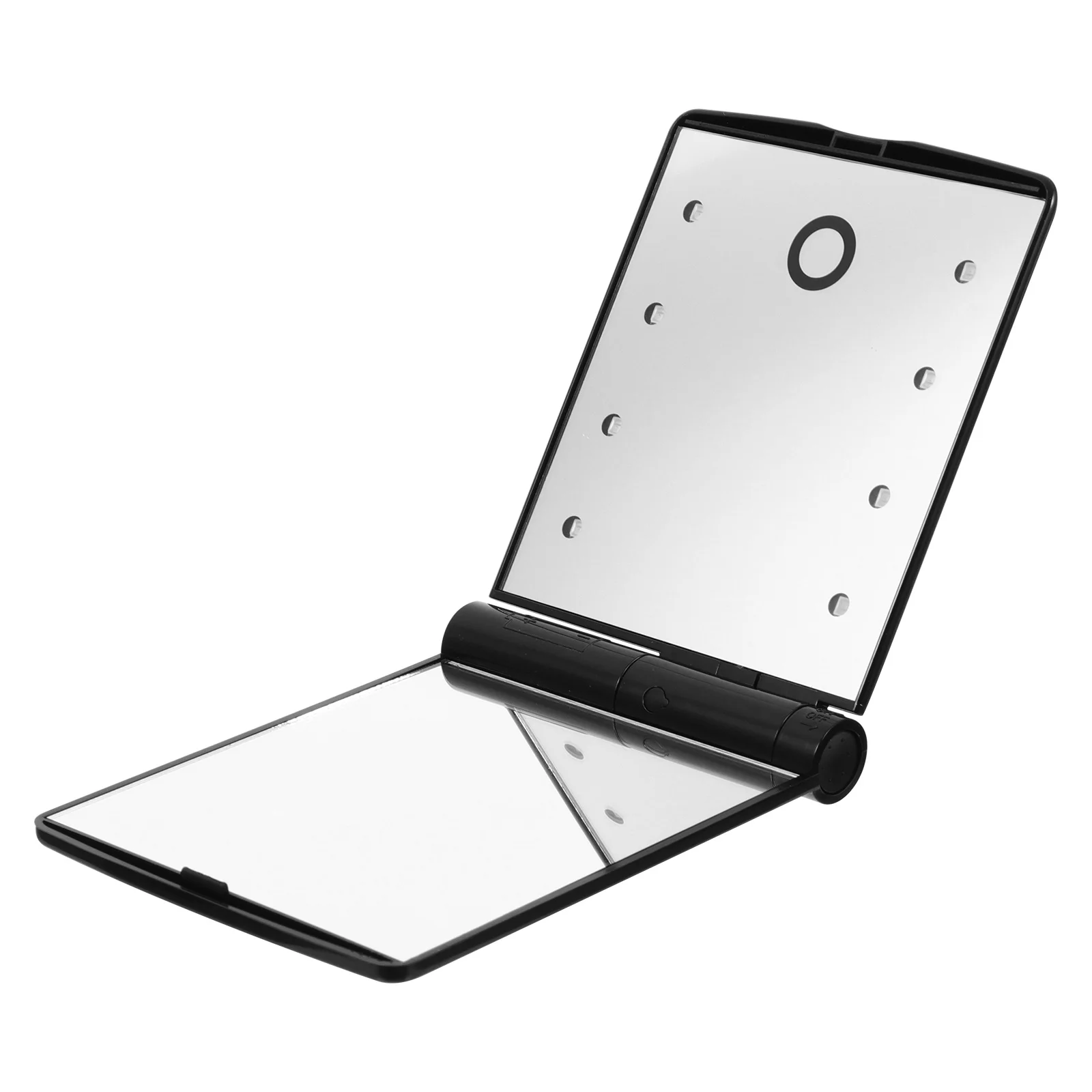 Portable Makeup Mirror with LED Light Touch Screen Folding Design for Travel Compact Lighted Mirror for Women Touch