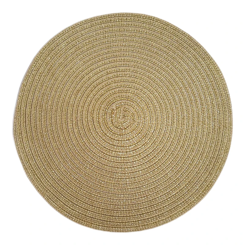 Nordic Round Placemat Cotton Yarn Western Placemat Cotton Woven Placemat Non-slip Thermal Insulation Mat Coaster Bowl Mat