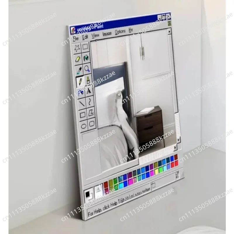 Niche Mirror Decorative Painting Floor-to-ceiling Bedroom Bedside Table Desktop Creative Layout