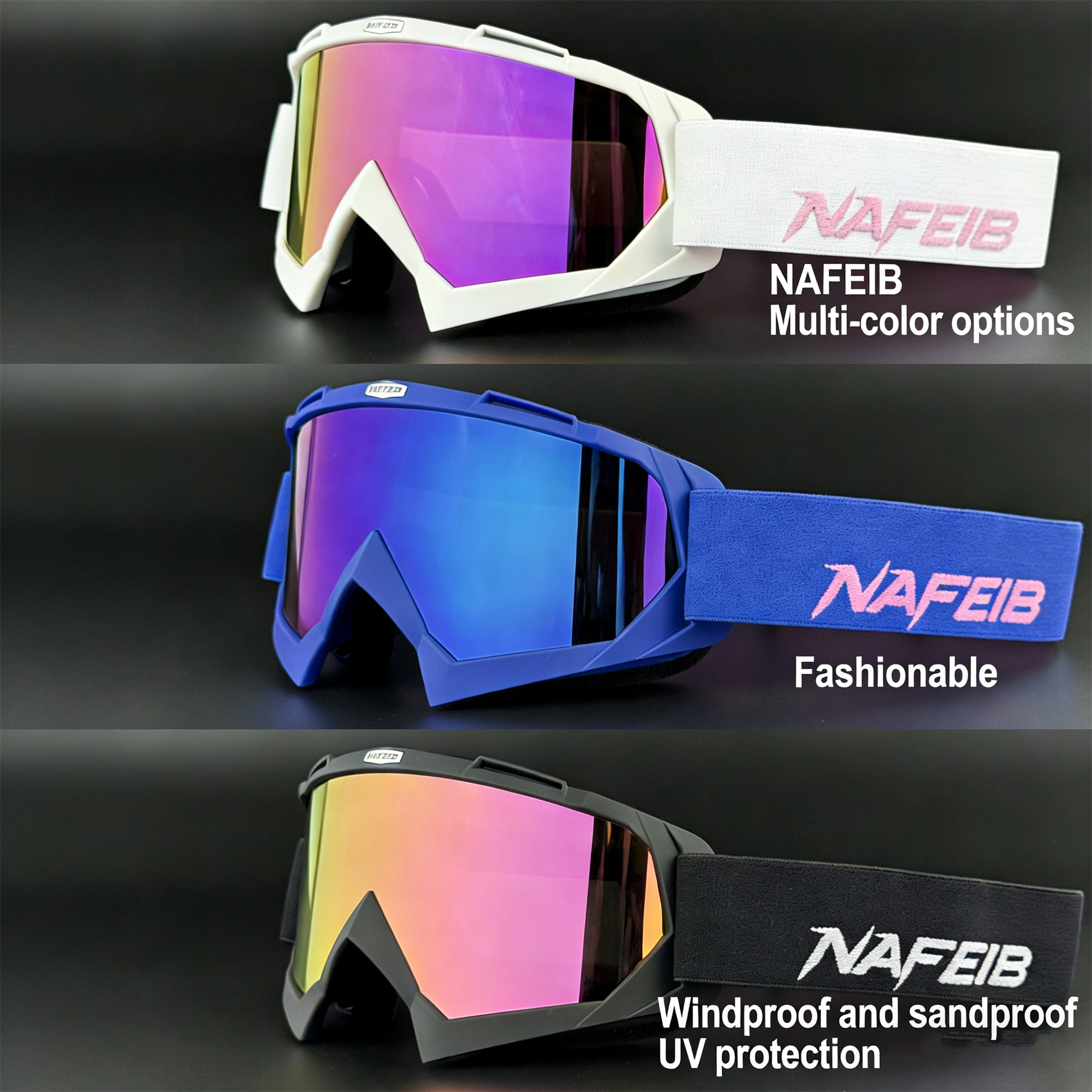 Windproof Goggles HD Motorcycle Outdoor Sports Sun Glasses Eyewear Riding Motocross Ski Summer UV Protection Sunglasses Masks