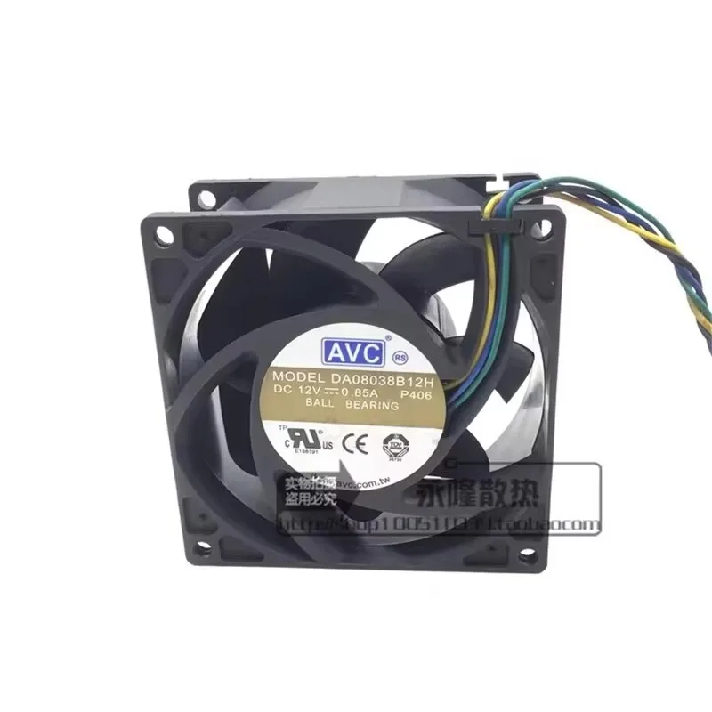 Original DA08038B12H 12V 0.85A 8CM 80 * 80 * 38MM 4-pin PWM temperature control chassis server Cooling fan