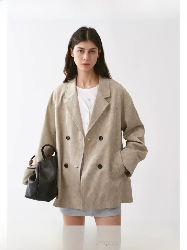 

Пальто Planites Vol4, двубортное, из хлопкового вейеда, в старинном стиле, для повседневной носки, свободного кроя, с длинными рукавами