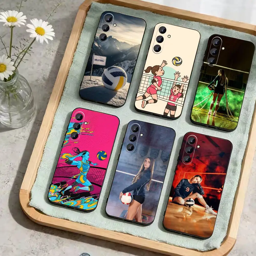 

Painted volleyball (9) Phone Case For Samsung Galaxy A73,A72,A71,A70,A52,A51 Others Soft Black Cover