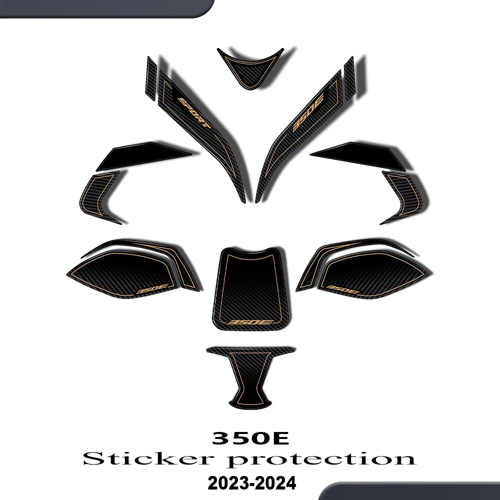 

For Zontes 350E 2024 2023 3D Sticker Protection Kit Motorcycle Accessories Decorative Decal Anti-Scratch Sticker
