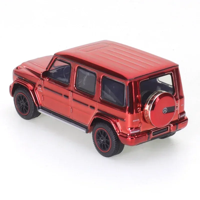 XCarToys 1/64 Mercedes Benz AMG G63 Electroplated Red Diecast Automotive Model Collection Car Model Toys Ornaments