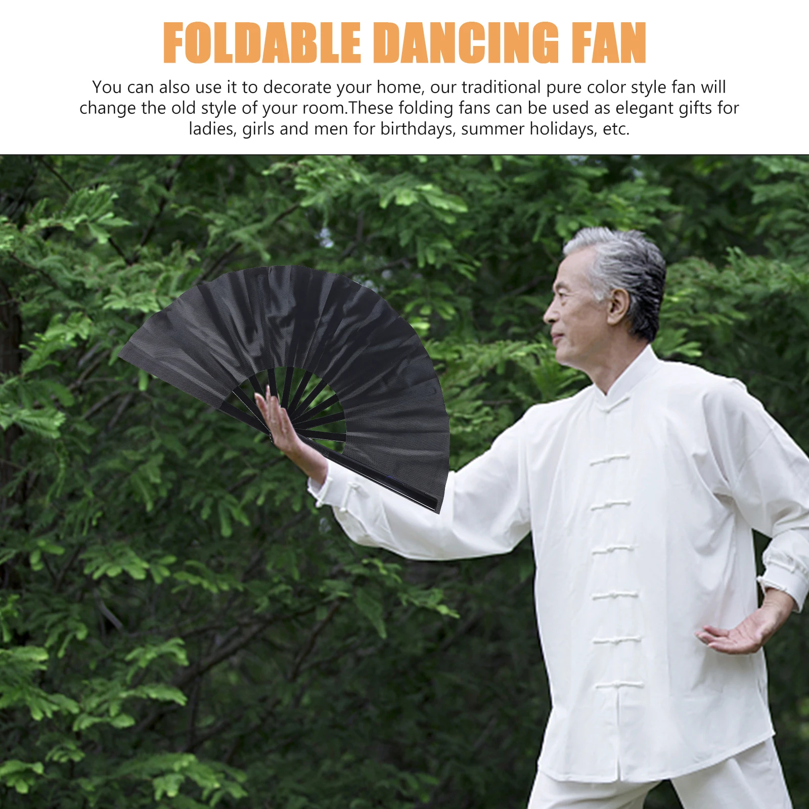 

4pcs Pure Color Chinese Style Dancing Fan For Kung Fu Performance Foldable Hand Fan Party Sport Festival Decorative Props