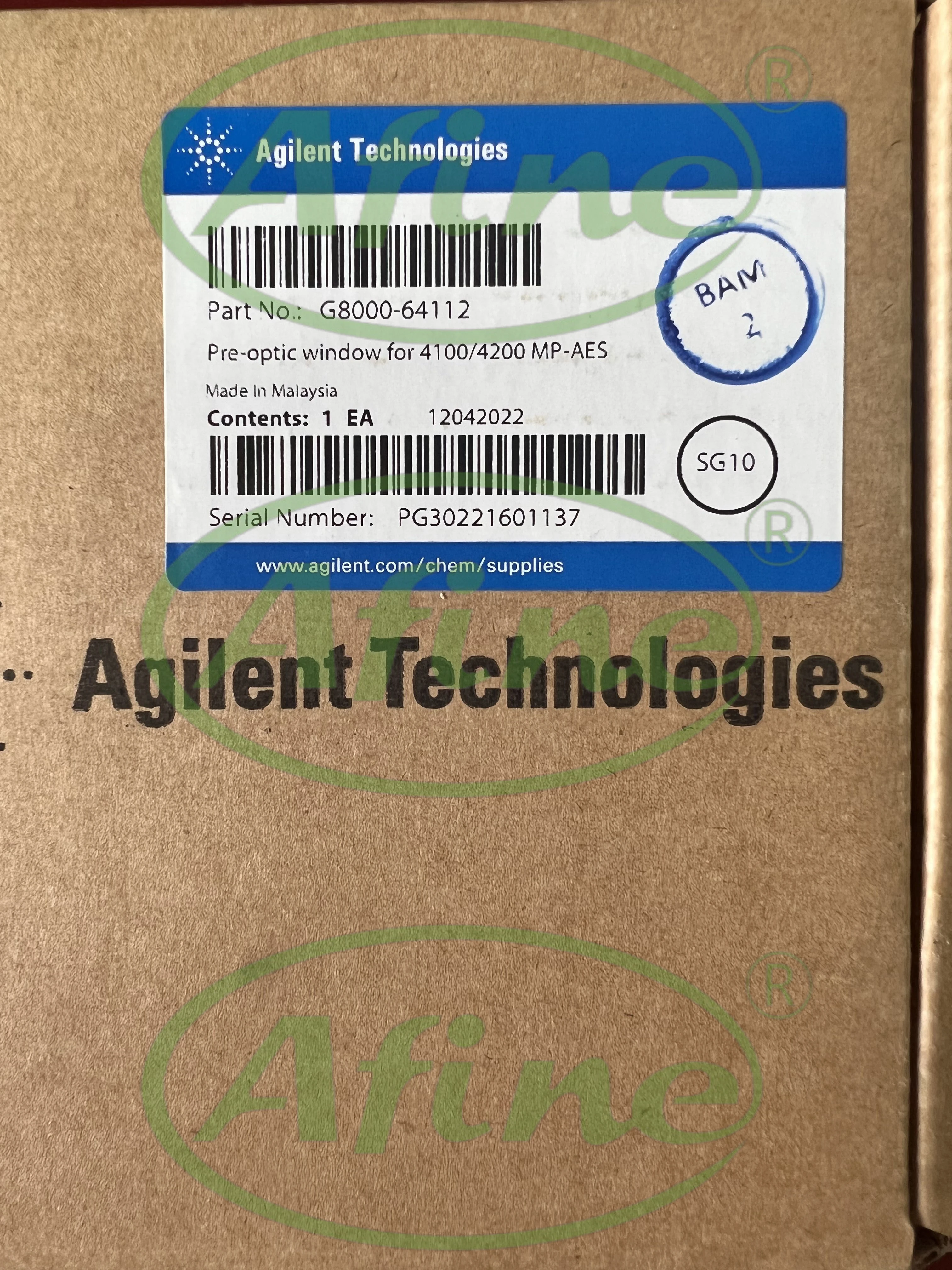 AFINE Agilent Miscellaneous Supplies for MP-AES,G8000-64112 Pre-optic Window for Agilent MP-AES