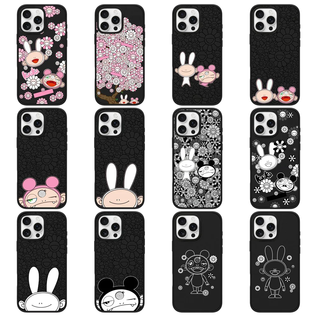 

Flower Matte Black Frosted Magnetic Phone Case Cover for IPhone 16 15 14 13 Pro Max Case