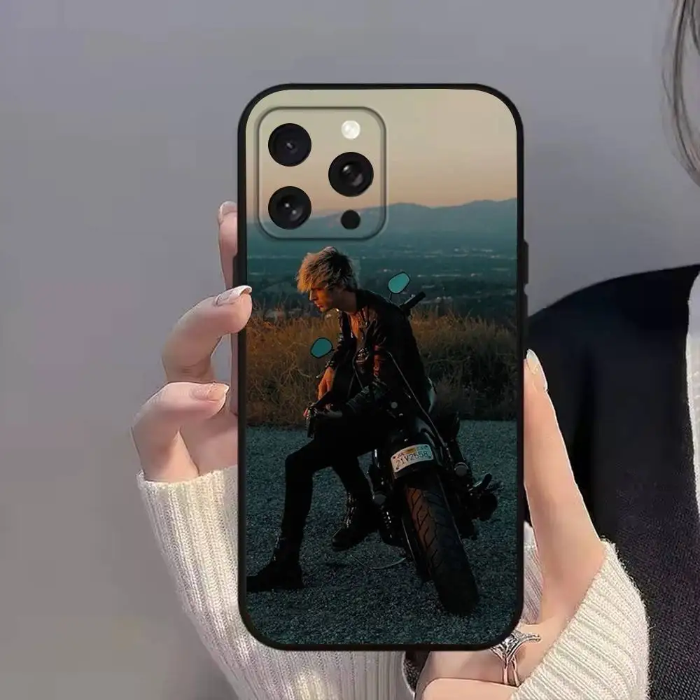 M-MGK LOST A-AMERICANA Handyhülle für iPhone 12,13,14,11,12,17,16,15,Plus,Pro Max,XS,X,XR,SE,Mini,Soft Silikon Schwarz Cover