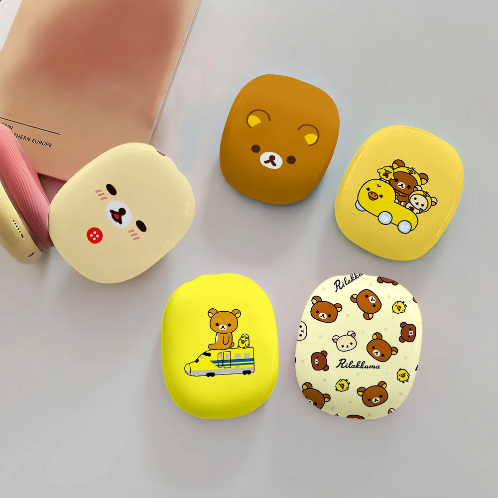 Cute For R-Rilakkumas-Personalized Airpods Max Headphone Case Shockproof Protective Glossy Earphone Anti-fall Cover