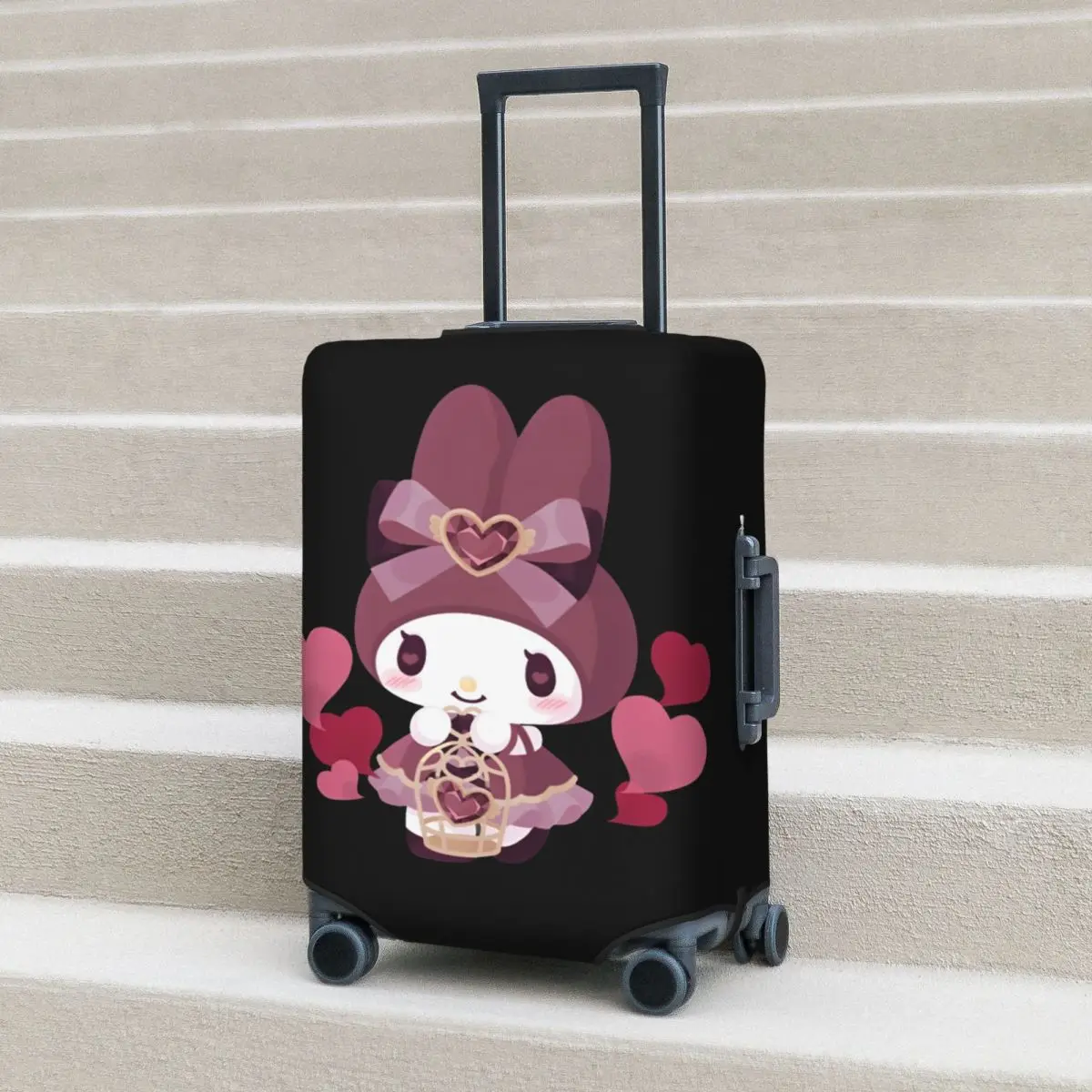 My Melody Sanrio Anime Suitcase Cover Flight Cute Y2K Manga Elastic Luggage Supplies Business Protection