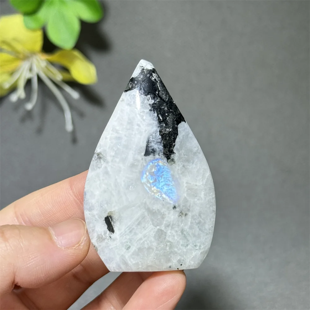 Natural Mineral Quartz Black Tourmaline Moonstone Free Form Torch Reiki Therapy Spiritual Meditation Energy Home Decoration Gift