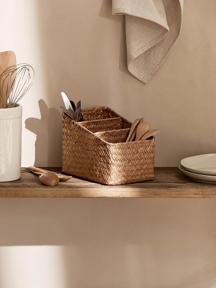 

Корзина-органайзер для хранения Wier Seaass: настольный органайзер для косметики, кухонных принадлежностей и чая с дистанционным управлением