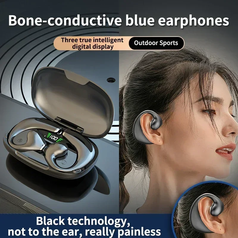 

Wireless Earphones Ear Hook Bluetooth Earbuds TWS Hifi Headphones Gaming Touch Control Sport Headset JR02 With Microphone