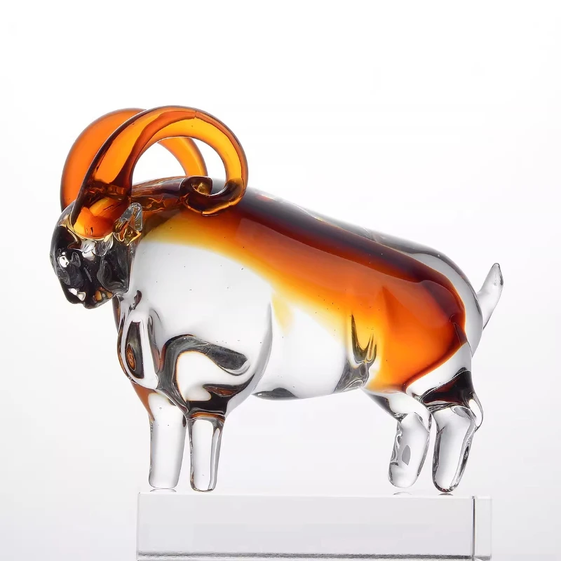 

Modern light luxury simple zodiac sheep glazed ornament, entrance gift desktop decoration ornament