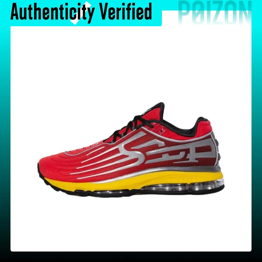 Supreme X Nike Air Max 2001 Air Ecstasy Running Shoes Unisex Low-top Red Yellow Black IM7412-600