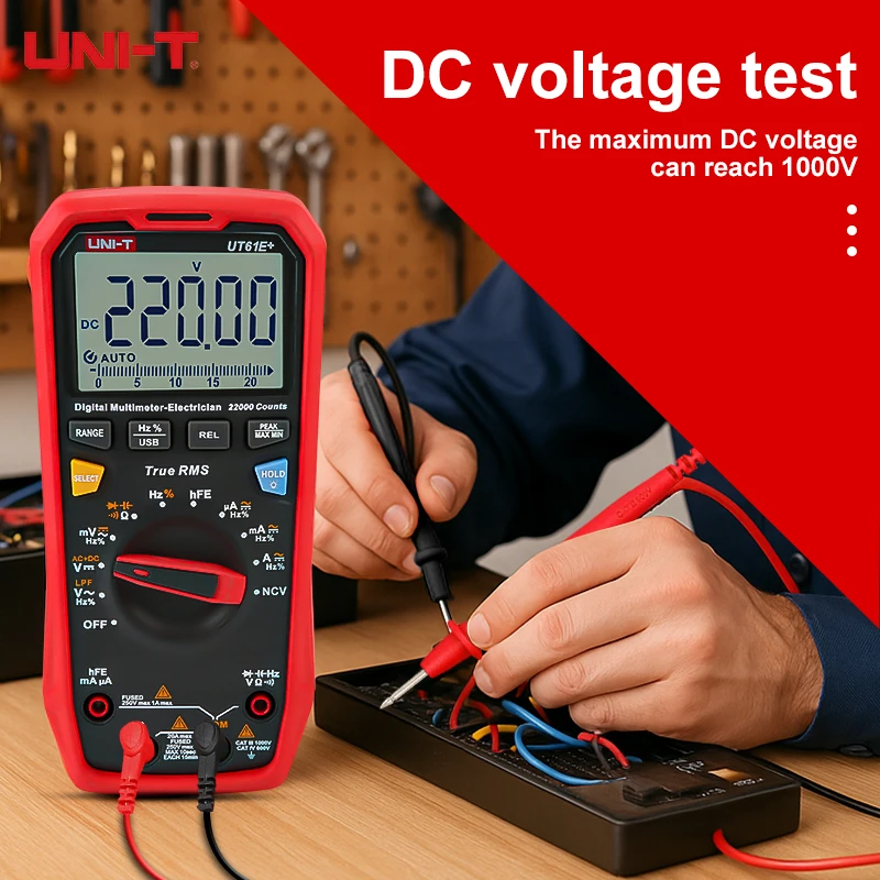 UNI-T Digital Multimeter 6000 Counts True RMS Auto Range NCV USB Data Logger Household Electrician Repair Testing Tool
