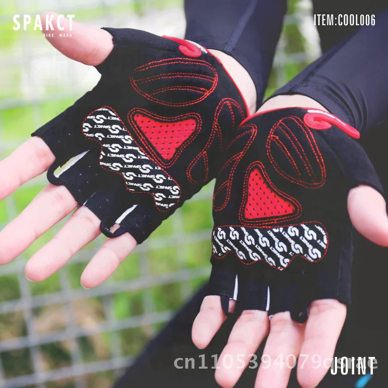 

SPAKCT Sipper Cycling Gloves Half Finger Summer Black Mountain Bike Short Finger Riding Equipment Sizes S L XL XXL