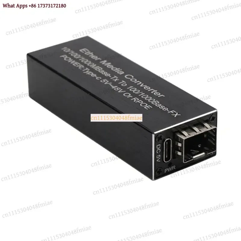 1 SFP Slot 1 RJ45 Ethernet Fiber Switch Mini RPOE 1.25G Media Converter Type-C 5V
