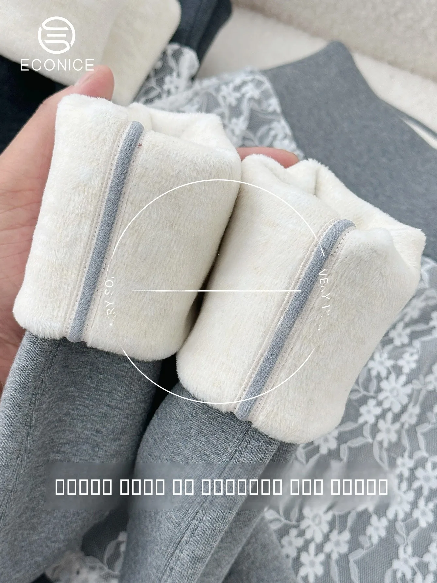 

Women's High-Waisted Fce Lined Yoga Pants Lace arkskin Tight Skirt Bot Casual Long Pants Cotton Polyester Blend