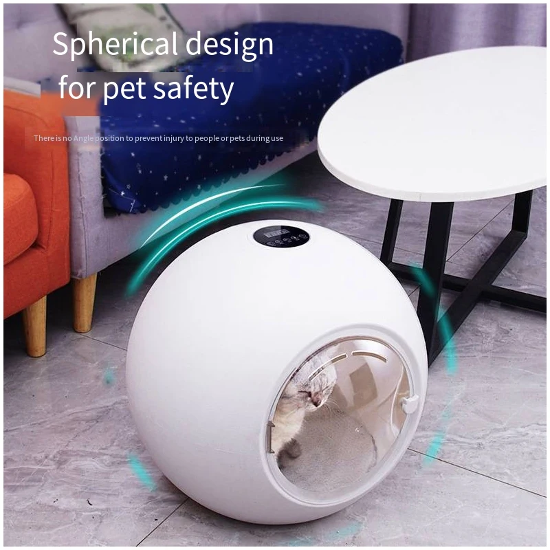 2023 New Spherical Household Dryer Cat and Dog Hair Dryer Hair Blowing Bathing Pet Drying Box Negative Ion Hair Dryer 5-speed