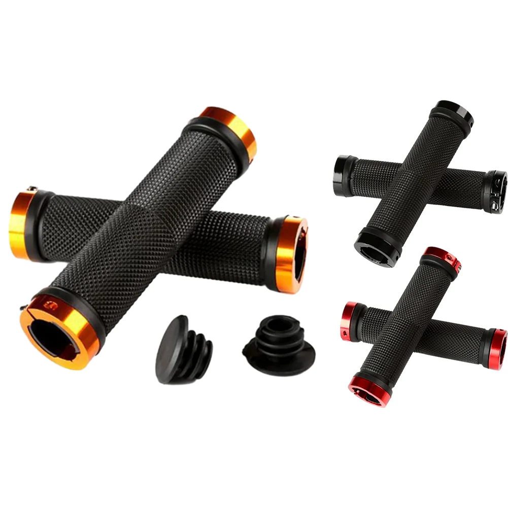 Lockout Grips Bicycle Grip 1 Pair Bike Accessories Black/red/yellow Non-slip Handle Set Plastic For Mountain Bike