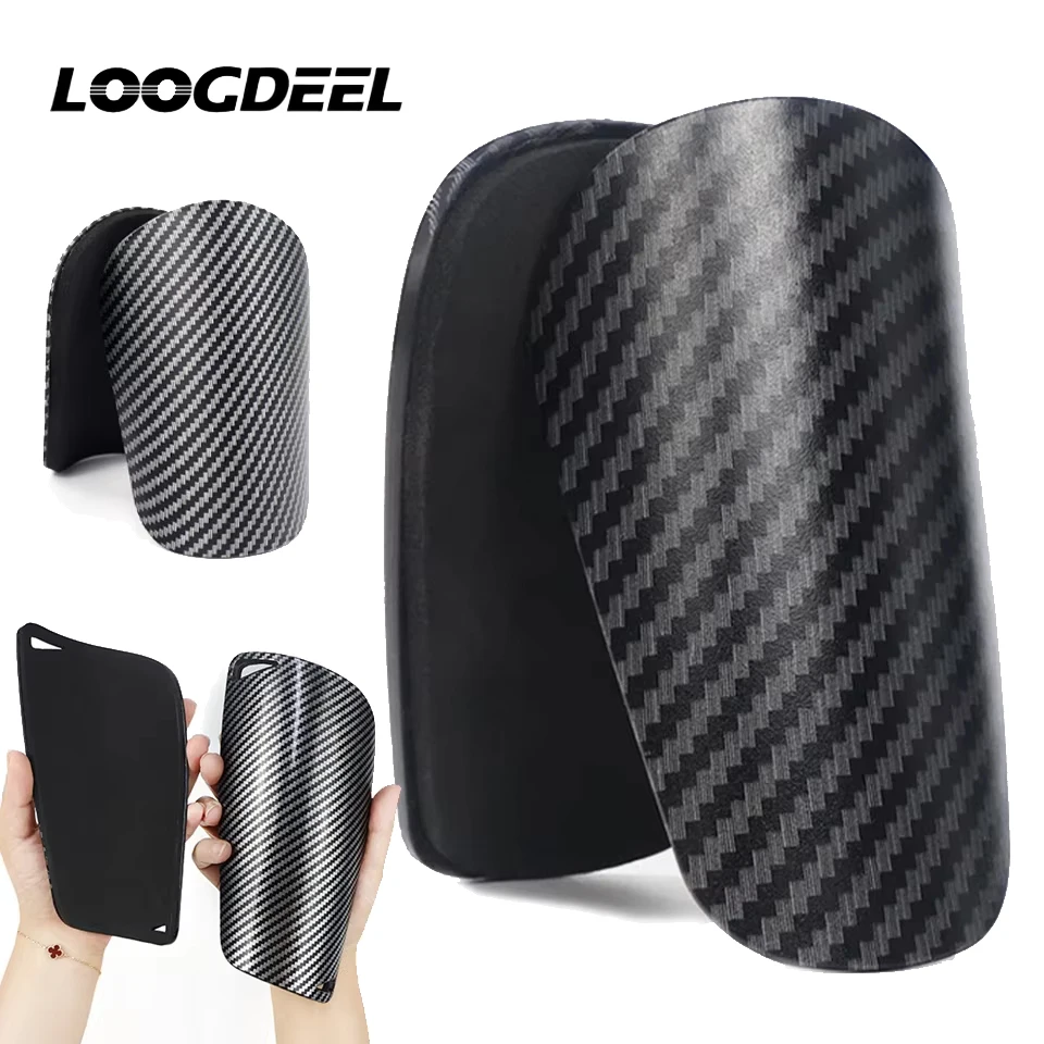 Loogdeel 1 par de espinilleras de entrenamiento de fútbol espinilleras de fútbol rodillera protección de espinilleras tablero de protección de piernas de fútbol portátil