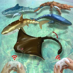 Water Swimming Pools Tub Robots Remote Control Sharks Baby Bath Toys for Boys Children Kids Electric Rc Animals Bionic Fish Ship