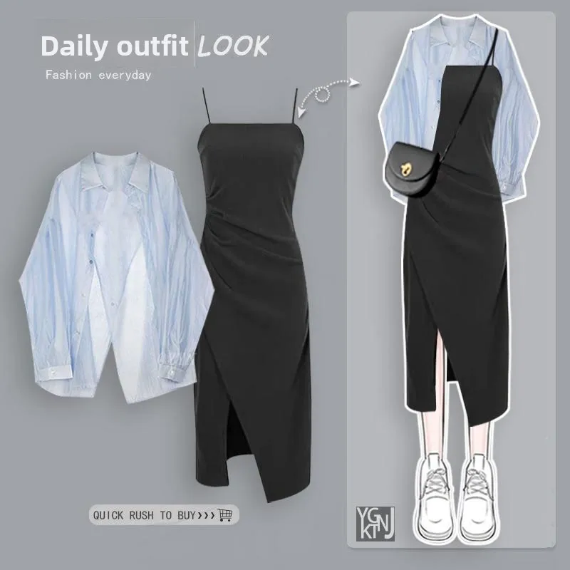 Faionable White Long Sve irt Sorella sexy da donna ter Nuovo design Cinching in vita Dimagrante Split Dr Fibra di poliestere