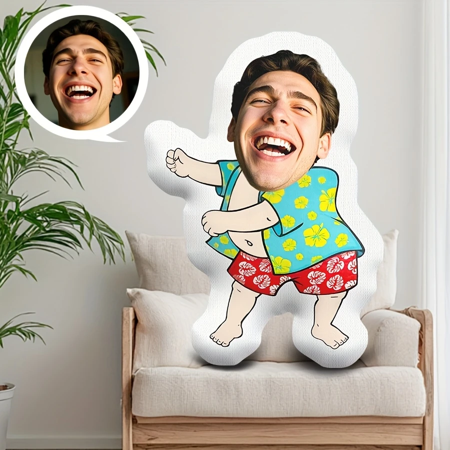 A Custom DIY Creative Summer Beach Dance Pillow, Which Can Be Personalized for Family And Friends, Suitable for Home Sofa Decora