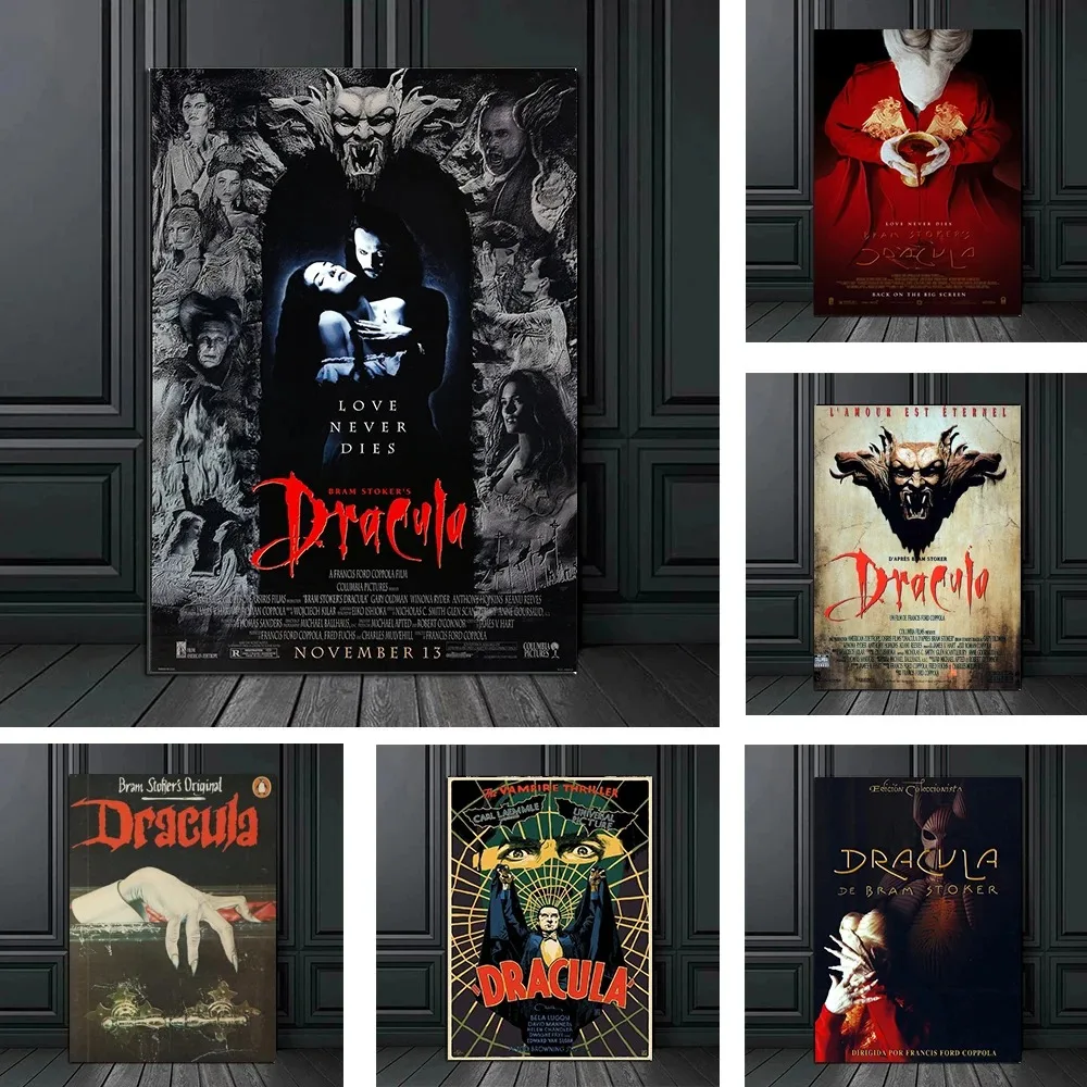 Classic Horror Vampire Movie Dracula 1992 Vintage Poster Canvas Painting Wall Art Pictures Retro Home Room Club Decor Gift