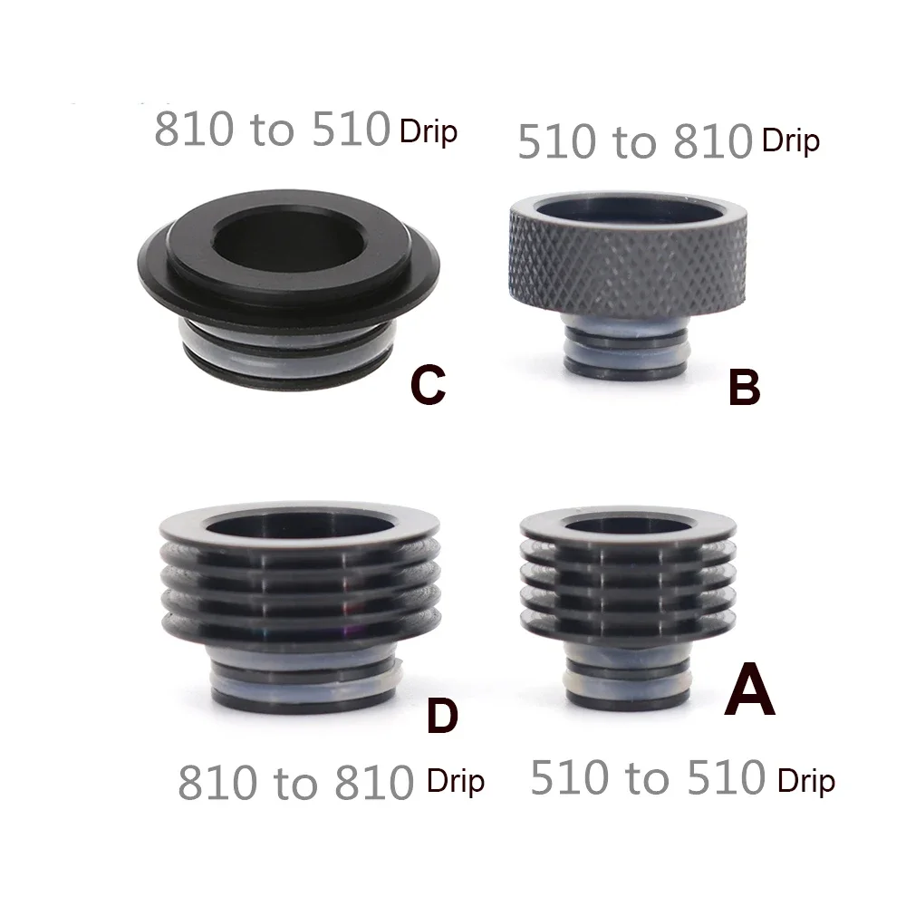 510 810 Drip To 510 810 Drip Tip Adapter Mouthpiece Heat Sink for MTL RDA ZEUS X RTA Holder Tank