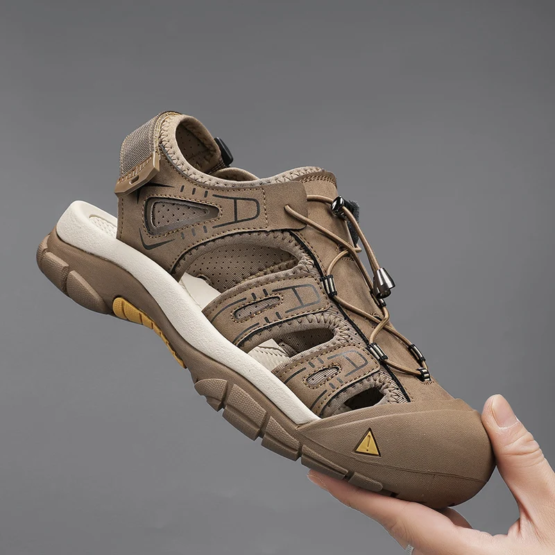 

Fashion Men's Summer Sandals Men Soft Comfortable Beach Walking Shoes Quick-Dry Wading Shoes Best Seller Male Beach Sandaly