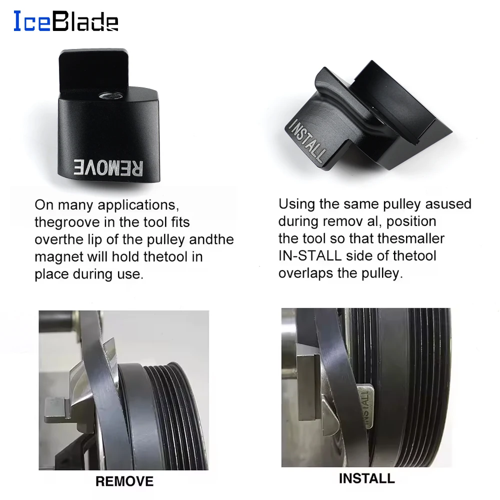 IceBlade Universal Automobil Gürtel Entferner Stretch Aux Gürtel Entfernung Installer Tool Auto Reparatur Ändern Werkzeug Einteiliges Design