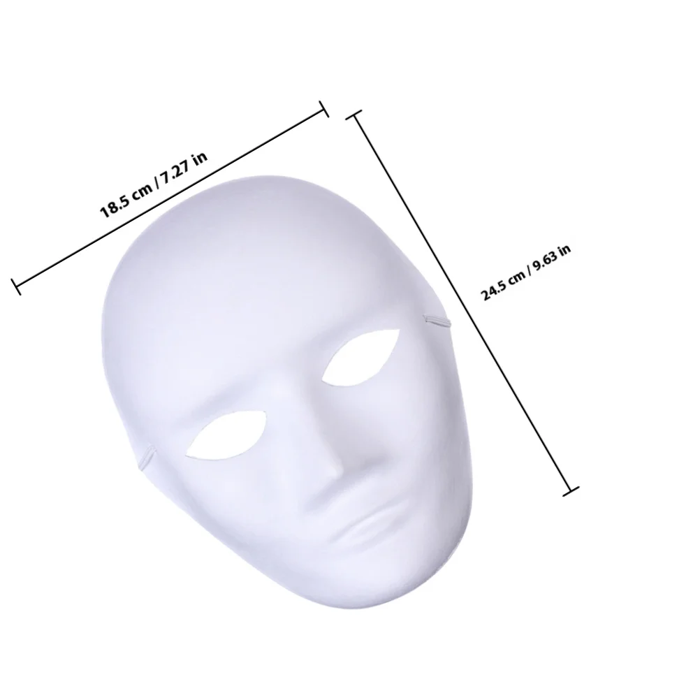 Masques en pâte vierge, 6 pièces, peinture artisanale non peinte, cadeaux de fête, décor de carnaval d'halloween, créatif pour enfants et adultes