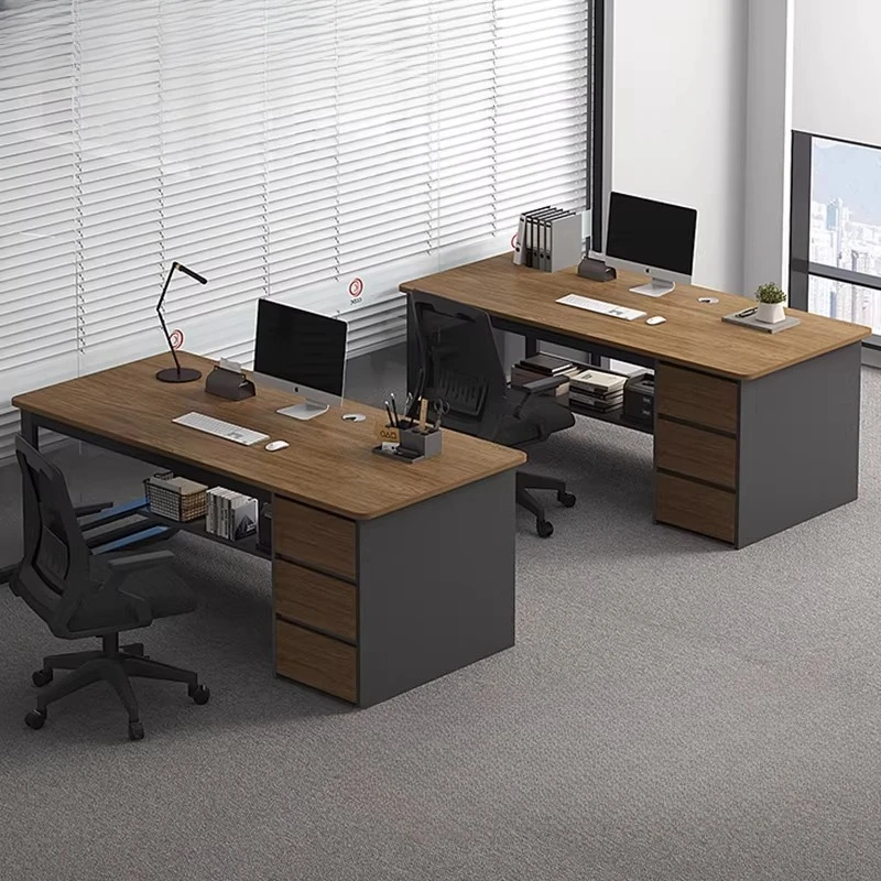 Simple Modern Office Desk Single-Person Workstation F Staff Employees Administrative Personnel Table Design Office Furniture