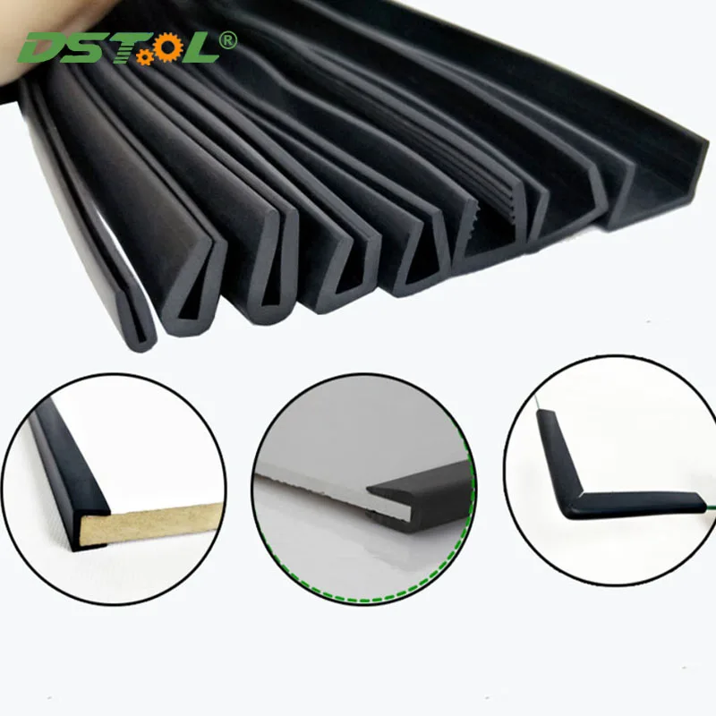 أسود المطاط U قطاع حافة درع مرفقات ملزمة المعادن الزجاج الخشب لوحة المجلس ورقة المضادة للتصادم قطاع لقط فتحة مقاوم للماء