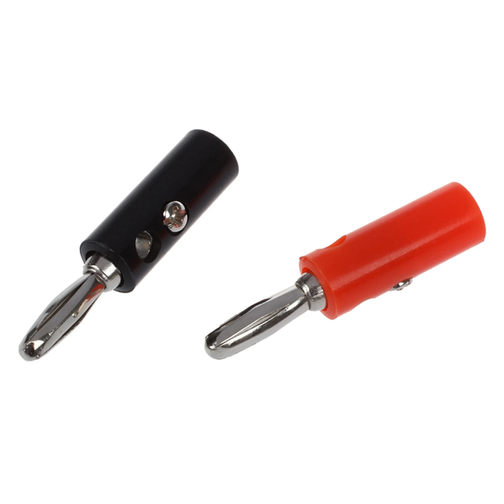 

L60A 100Pcs Silver Plated Connector Audio Banana Speaker Plug