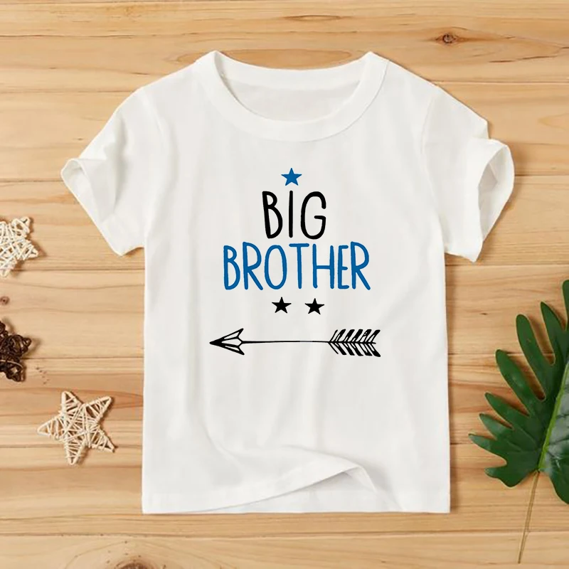 Big Sister Little Brother Siblings Matching T Shirts Boys Girls Summer Clothes Tops Newborn Bodysuit Birthday Party Gift Outfits