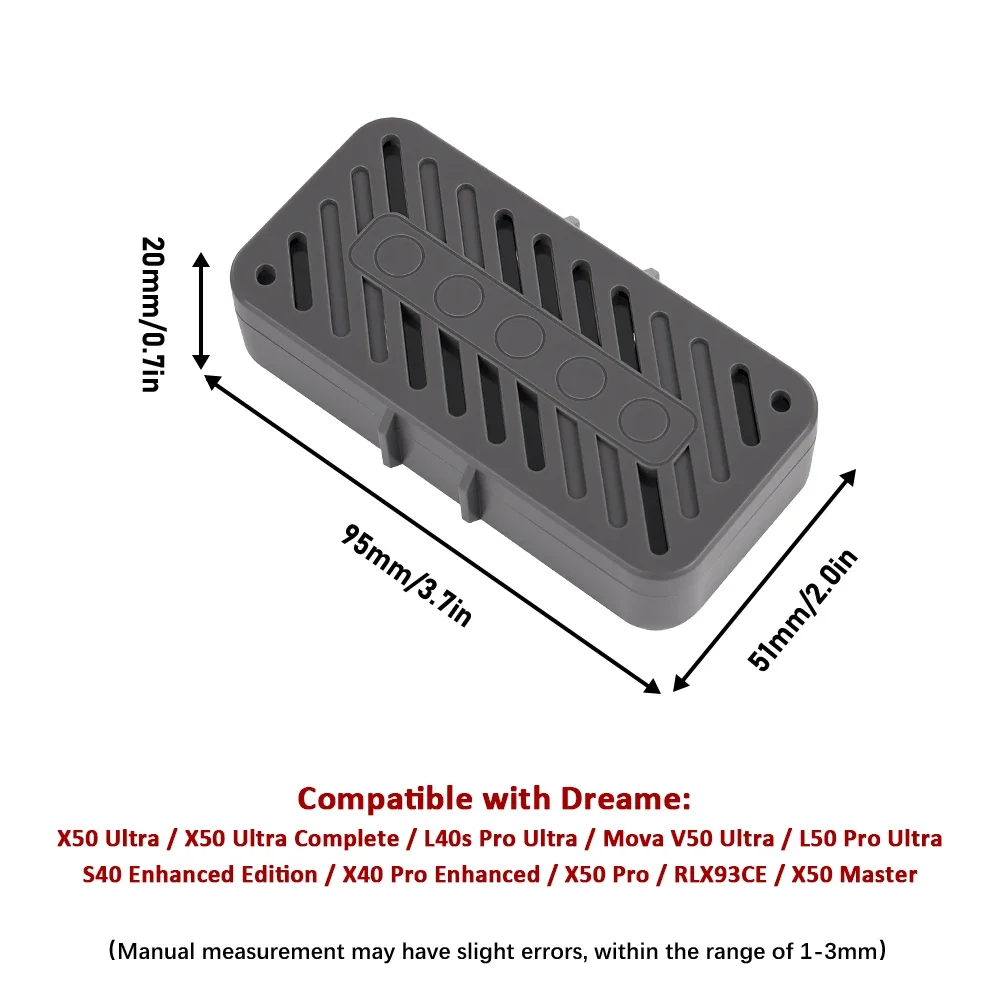 Für Dreame X50 Pro/X50 Ultra/X50 Master/L40S Pro Ultra/L50 Pro Ultra/MOVA V50 Ultra Haupt- und Seitenbürsten, Filter, Wischmopps und Staubbeutel – Detail 8