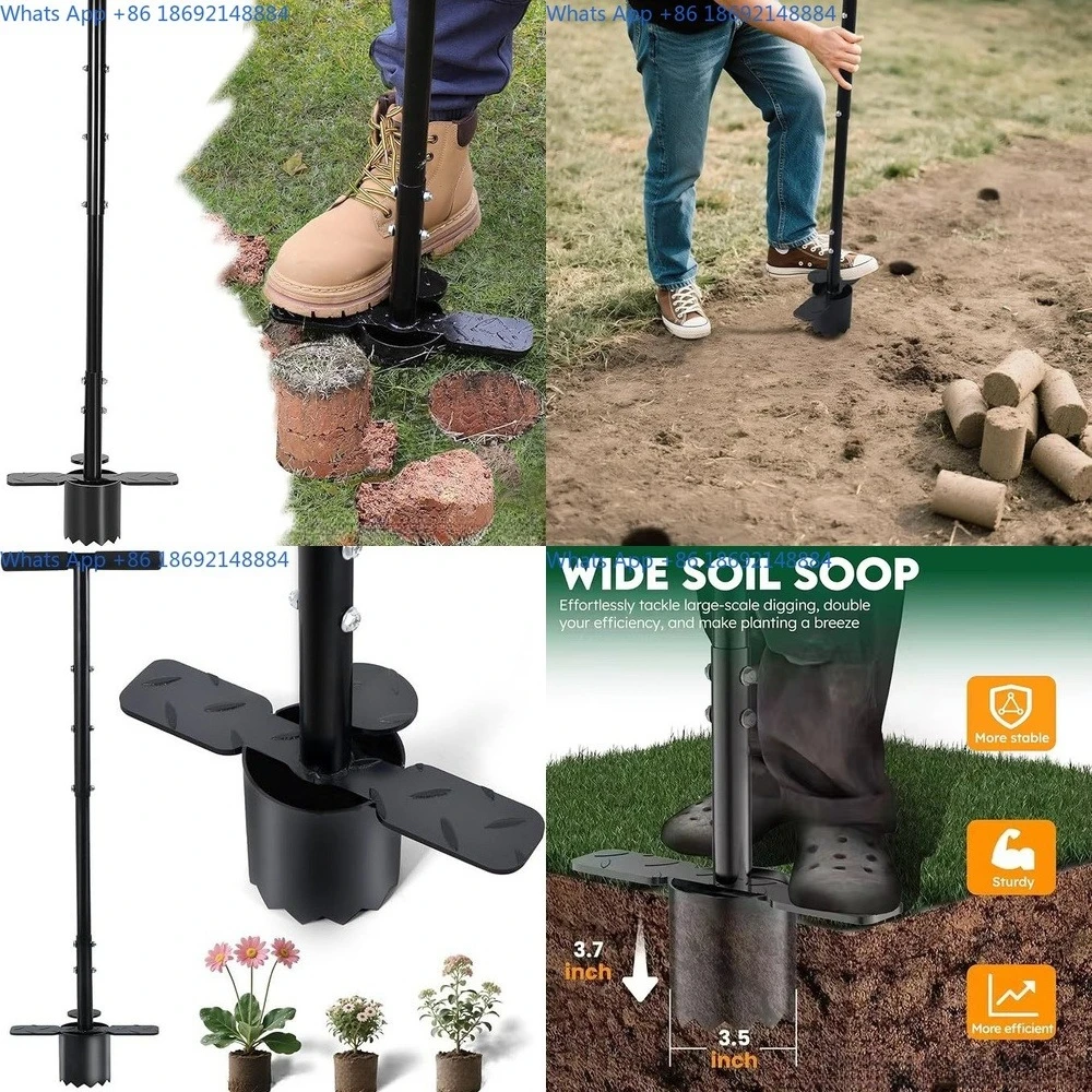 

Lawn Plug Remover Tool for Grass Transplanting and Sod Repair with Bulb Planter