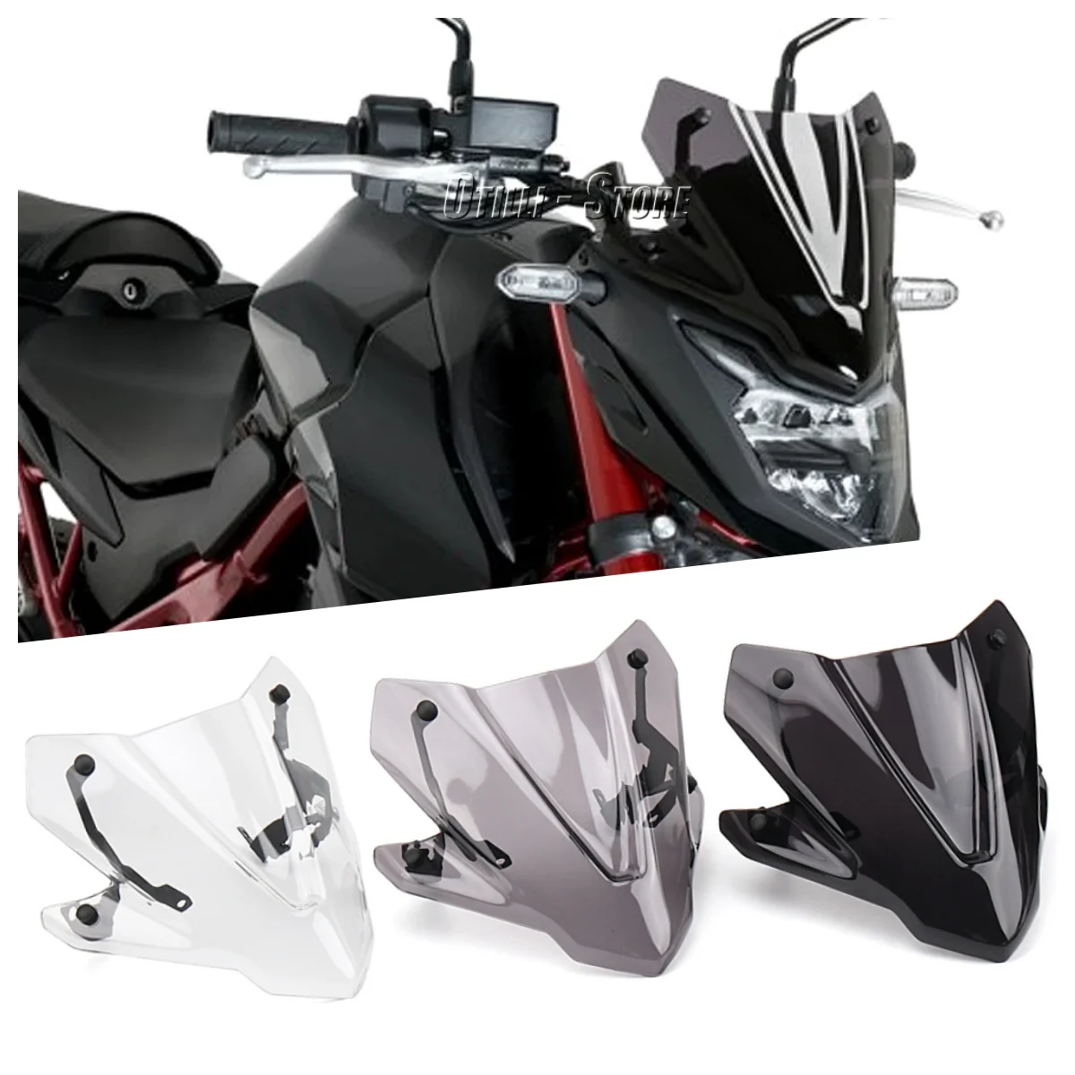 Motorcycle Windshield Windscreen For Honda CB750 Hornet 2023 Acrylic Wind Shield Deflector Front Fairing Motorcycle Accessories