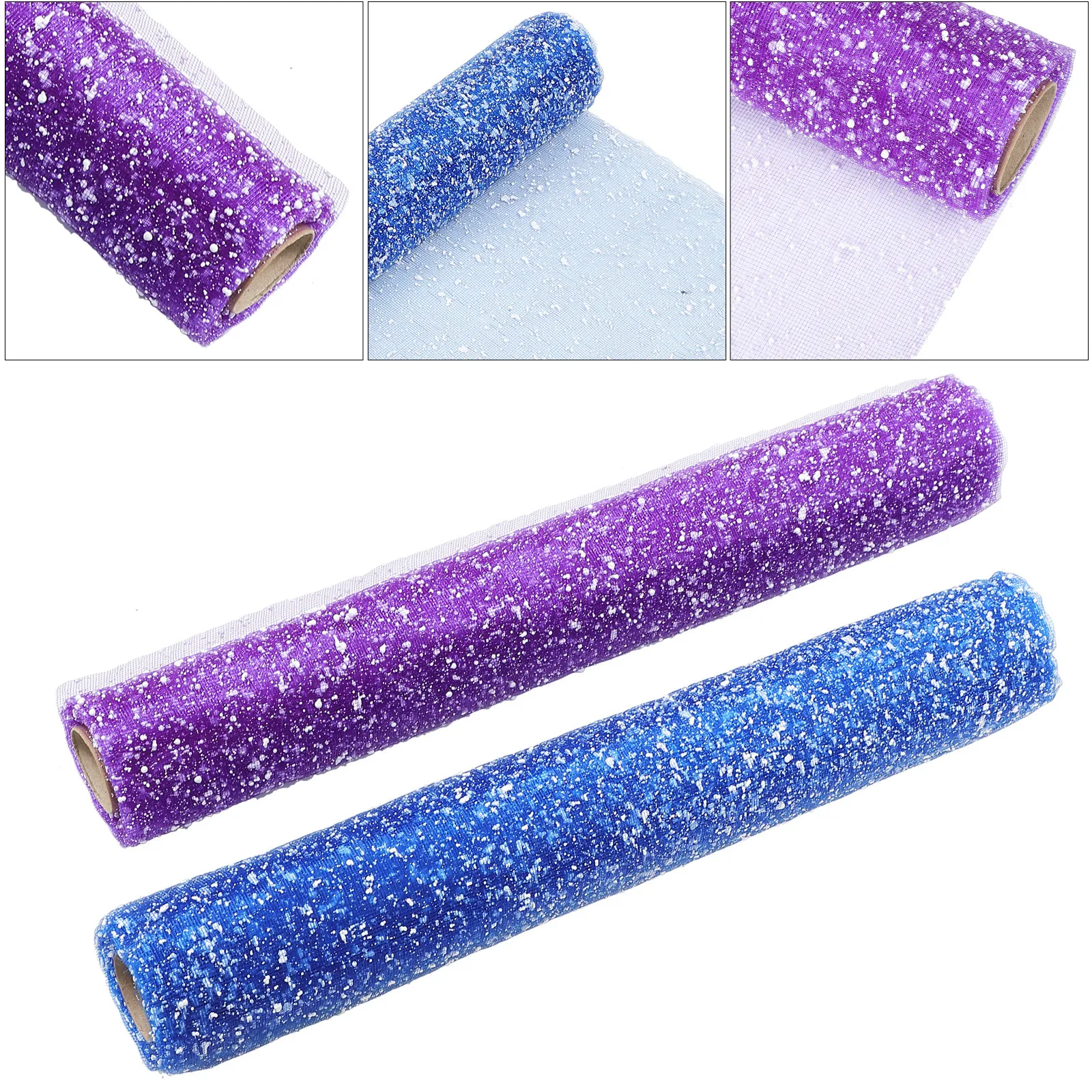 

Bouquet Wrapping Mesh 2 Rolls Snow Dot Gauze for Durable and Luxurious Gifts Flower Packaging Mesh Gauze Flower Packaging Paper