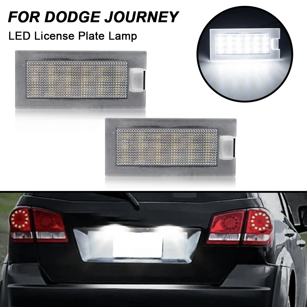 LED Number License Plate Lights For Dodge Journey Fiat Freemont 2PCS With Canbus Replace OE Number: 68188219AA