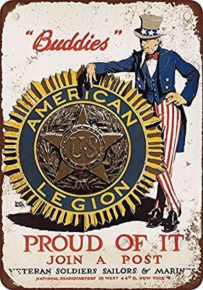 Join An American Legion Post Retro Metal Painted Art Poster Ar Caf Metal Tin Sign 8x12 inches, TinSignEUa24772