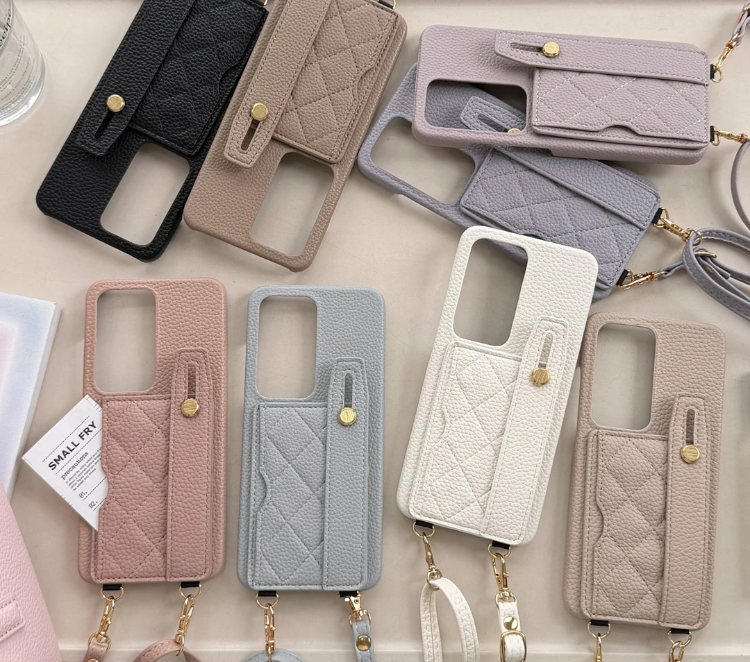 

Luxury Crossbody Leather Card Wallet Case For Xiaomi Redmi Note 15 14 13 Pro+ Plus 5G 4G Redmi 15C 14C Stand Cover Hand Strap